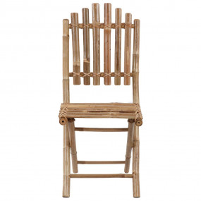 Outdoor Dining Set Natural Bamboo, Cream Bamboo, 100% P...