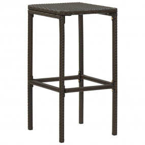 Garden Bar Set Brown PE Rattan 5 Piece Durable Garden B...