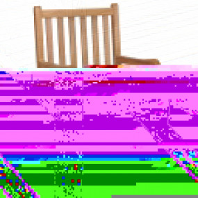 Rocking Chair Natural Teak, Green Cushion