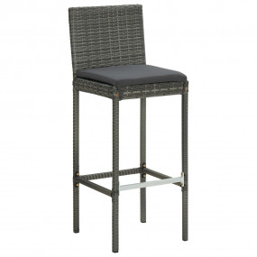 Patio Bar Set Footrest Outdoor Bar Set Square Contempor...