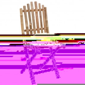 Garden Chair Set of 2 Bamboo Bamboo, Polyester Standard