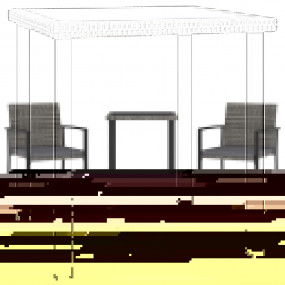 Dining Set Gray, Black