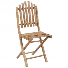 Patio Chair Set of 2 Natural Bamboo, Red Cushion Bamboo...
