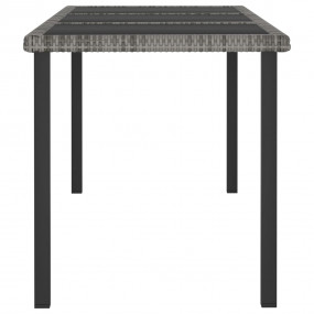 Dining Set Grey Poly rattan Large Durable Dining Set