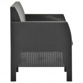 Garden Sofa Anthracite PP (Polypropylene) with a rattan...
