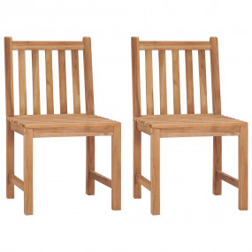 Patio Chair Set of 2 Natural Teak