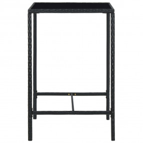 Garden Bar Set Table: Black, Cushions: Cream White
