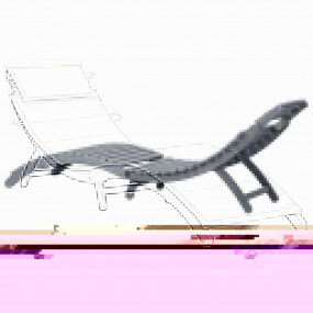 Sun Lounger Grey Solid acacia wood Standard Collapsible