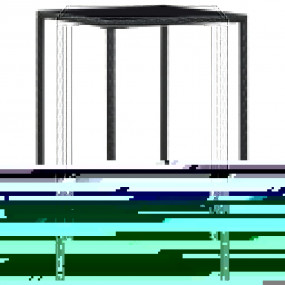 Garden Bar Set Black PE Rattan, Powder-Coated Steel, Te...