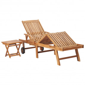 Sun Lounger Natural Teak