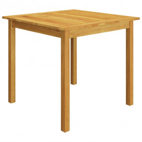Dining Set Black, Natural Wood Solid Acacia wood Medium...