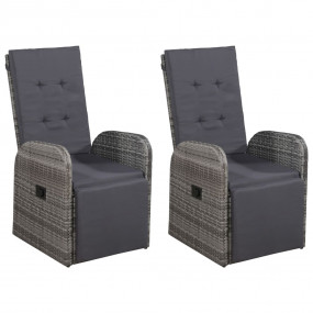 Garden Dining Set Grey and Dark Grey