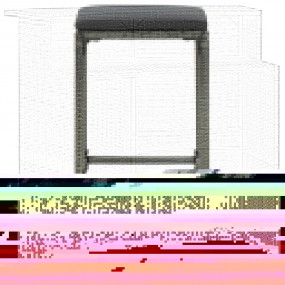 Garden Bar Set Grey PE rattan Medium Lightweight Garden...
