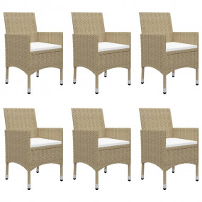 Dining Set Beige Solid Acacia Wood Medium Durable Dinin...