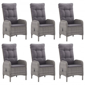 Garden Dining Set Grey, Natural