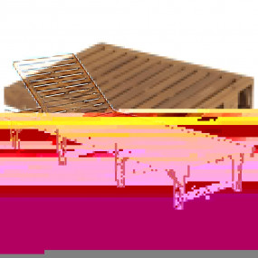 Patio Sun Lounger Brown Solid Acacia Wood 78.7 inch len...