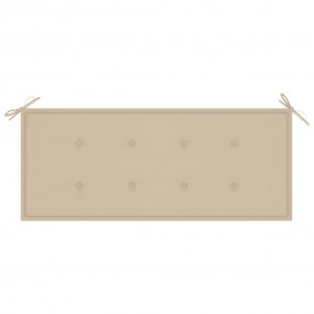 Garden Bench Teak Solid Teak, Polyester 50.6 in wide St...