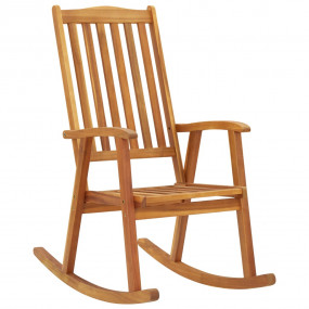 Wooden Rocking Chair Wooden tone Solid acacia wood Stan...