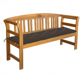 Garden Bench Taupe Solid acacia wood Large Tough Garden...
