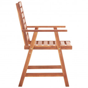 Outdoor Chair Set of 2 Natural wood Solid acacia wood M...