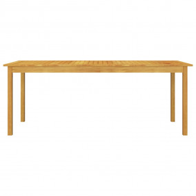 Dining Set Black, Cream White Solid Acacia Wood, PE Rat...