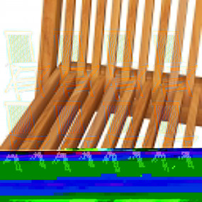 Garden Chair Set of 8 Natural Wood Solid Teak Wood Stan...