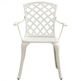 Bistro Set White Cast Aluminum Medium Tough Bistro Set ...
