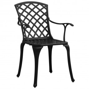Bistro Set Black Cast Aluminum Standard Bistro Set Roun...