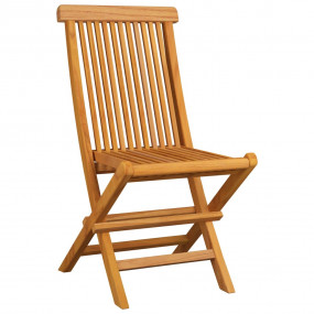 Patio Chair Set of 8 Taupe Solid teak wood, polyester S...