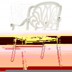 Bistro Set White Cast Aluminum 5 Piece Set Durable Bist...