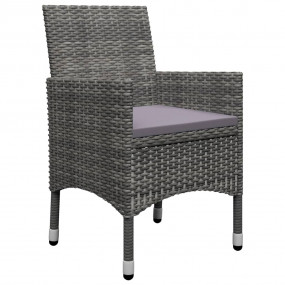 Dining Set Grey Solid Acacia Wood 5 Piece Sturdy Dining...