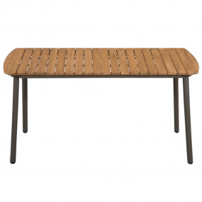 Dining Set Grey, natural wood