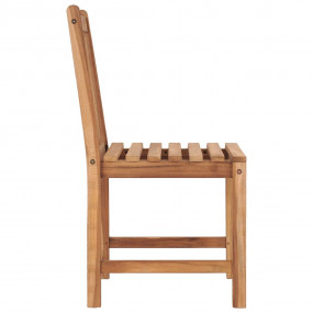 Garden Chair Set of 4 Warm Teak Solid Teak Wood Standar...
