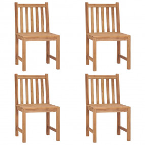Patio Chair Set of 4 Blue cushion, Teakwood Teak wood, ...