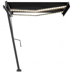 Retractable Awning Anthracite Powder-coated aluminum 11...