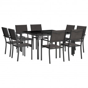 Outdoor Dining Set Anthracite, Black, Gray