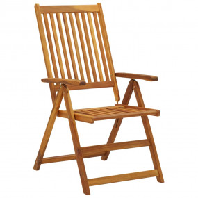 Garden Chair Set of 8 Wooden Brown