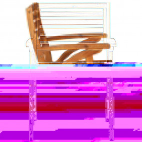 Garden Chair Set of 4 Brown Solid Acacia Wood Tough
