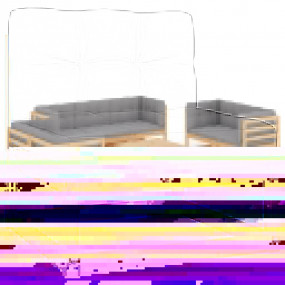 Garden Lounge Set Natural Solid pinewood Medium Modular