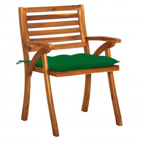 Patio Chair Set of 4 Green, Wood