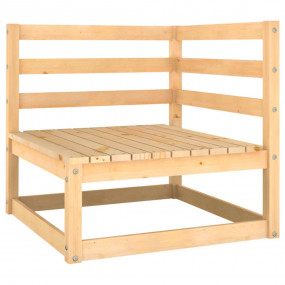 Garden Lounge Set Grey, Pine Solid pinewood, 100% polye...