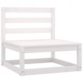 Garden Lounge Set White and Anthracite Solid pinewood a...
