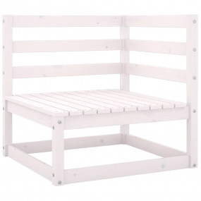 Garden Sofa White Solid pinewood Standard Modular