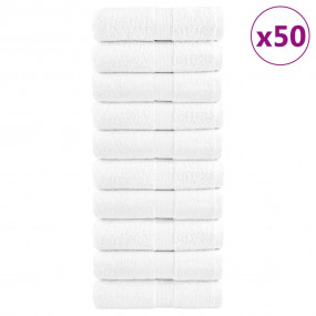 Soap Towel Set of 50 White 100% Cotton 11.8 x 11.8 in