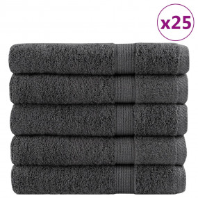 Sauna Towel Set of 25 Anthracite 100% Cotton 31.5 x 78....