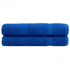 Sauna Towel Set of 2 Blue 100% Cotton 31.5 x 78.7 in