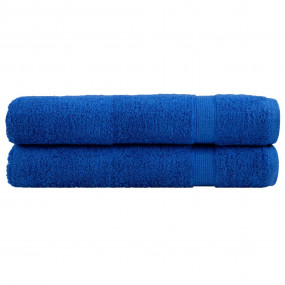 Towel Set of 2 Blue 100% Cotton 39.4 x 78.7 in Durable