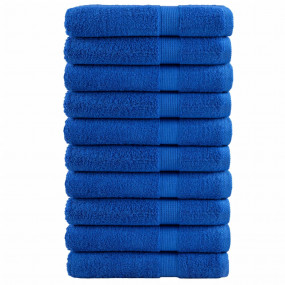 Towel Set of 10 Blue 100% Cotton XXL Towel Rectangular