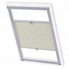 Plisse Blind Cream Polyester, Aluminum UV-resistant mat...