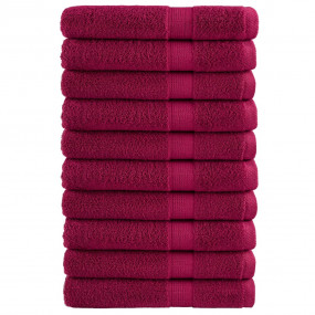Sauna Towel Set of 10 Bordeaux 100% Cotton 31.5 x 78.7 ...